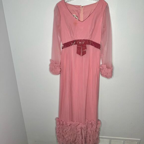 Vintage Miss Elliette pink dress size 10 - Picture 1 of 6